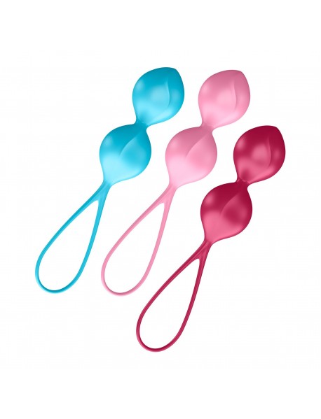 Вагинальные шарики Satisfyer V Balls (3 пары), диаметр 3,4см, вес 79-114-150гр, монолитные