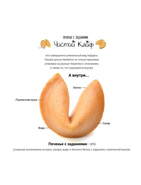 Печиво з завданнями 18+ "Чистий Кайф" (7 шт)
