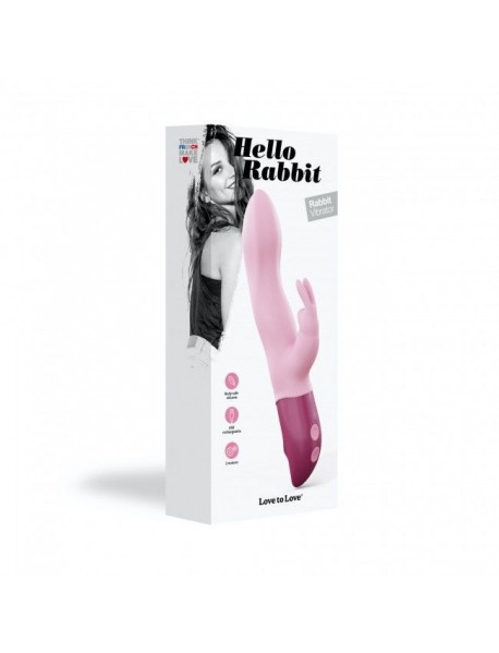 Вибратор-кролик Love To Love Hello Rabbit Rose с гибким стволом и стимуляцией точки G, 2 мотора