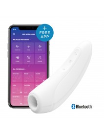 Вакуумный клиторальный стимулятор Satisfyer Curvy 1+ White с управлением через интернет
