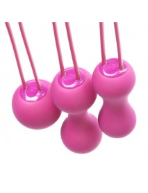 Набор вагинальных шариков Je Joue - Ami Fuchsia, диаметр 3,8-3,3-2,7см, вес 54-71-100гр
