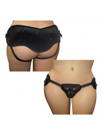 Трусы для страпона Sportsheets - SizePlus Beginners Black, широкий пояс, комфортные
