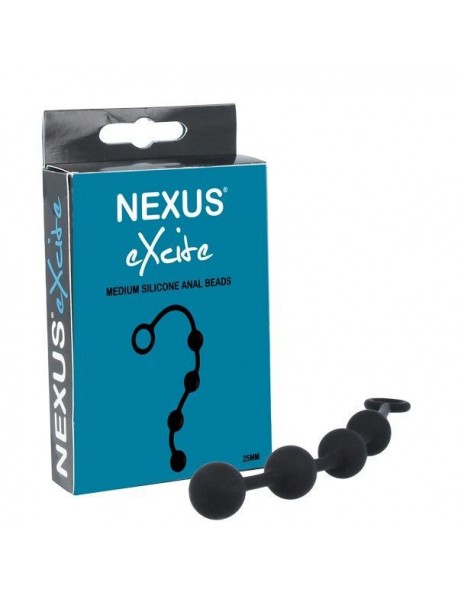 Анальные шарики Nexus Excite Medium Anal Beads, силикон, макс. диаметр 2,5см
