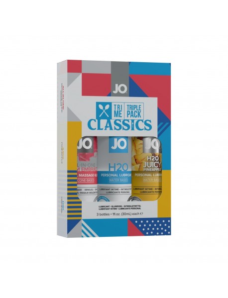 Набор System JO Tri-Me Triple Pack - Classics (3 х 30 мл) водная, силиконовая и вкусовая смазки