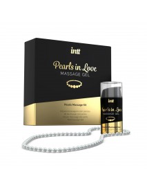 Набор для жемчужного массажа Intt Pearls in Love: ожерелье и силиконовый массажный гель