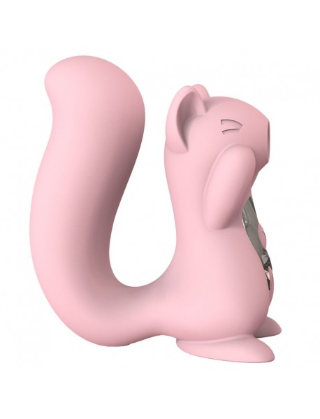 Вакуумный стимулятор с вибрацией KisToy Miss UU Pink, игрушка 2-в-1