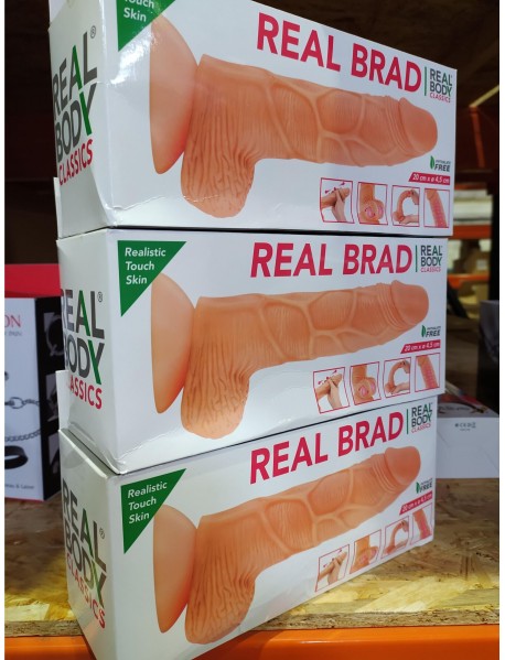 Фаллоимитатор с подвижной крайней плотью Real Body - Real Brad (испорчена упаковка)