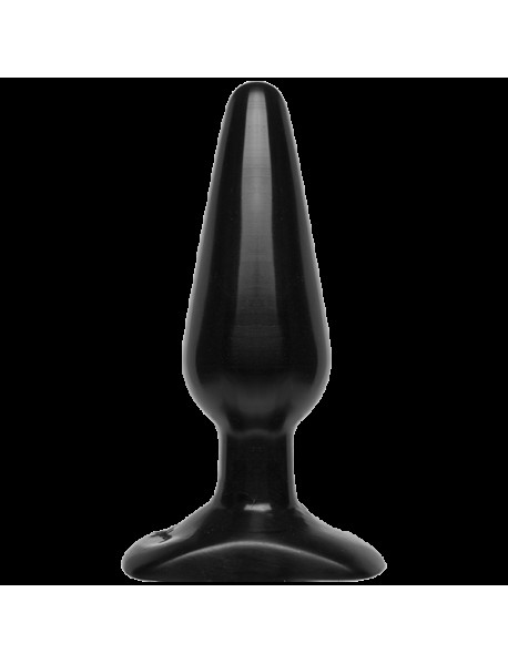 Анальная пробка Doc Johnson Smooth Classic Medium - Black, макс. диаметр 3,8см