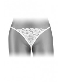 Трусики-стринги с жемчужной ниткой Fashion Secret VENUSINA White