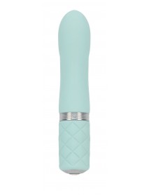 Роскошный вибратор PILLOW TALK - Flirty Teal с кристаллом Сваровски, гибкая головка