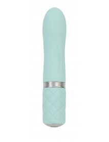 Роскошный вибратор PILLOW TALK - Flirty Teal с кристаллом Сваровски, гибкая головка