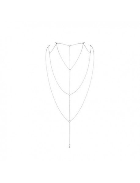 Цепочка для спины Bijoux Indiscrets Magnifique Back and Cleavage Chain - Silver, украшение для тела